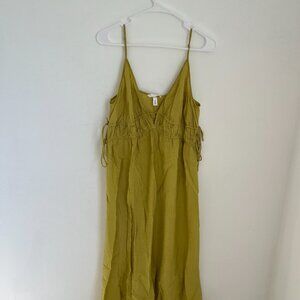 H&M Lime Green Maxi Dress with drawstring sides